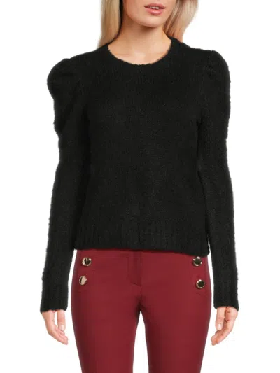 Derek Lam 10 Crosby Women's Locken Puff Sleeve Alpaca Blend Sweater In Black