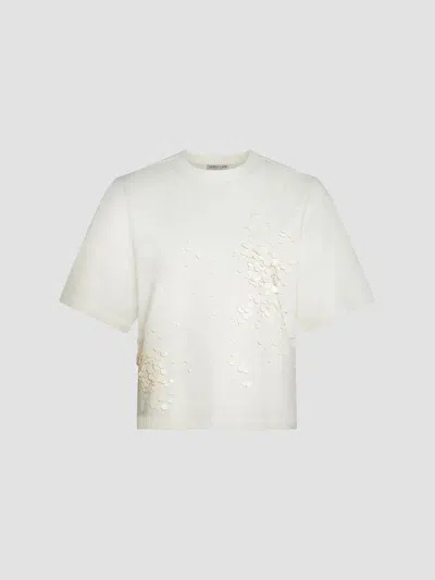 Derek Lam 10 Crosby Women's Luke Paillette Heavyweight Jersey T-shirt In White