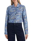 Derek Lam 10 Crosby Marc Jacquard Trucker Jacket In Blue