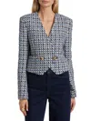 Derek Lam 10 Crosby Women's Marcel Tweed Two-button Jacket In Blue