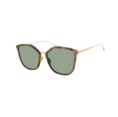 Derek Lam 10 Crosby Women's Nicole Oversized Square Sunglasses In Grey Marble / Brown Gradient In Multi