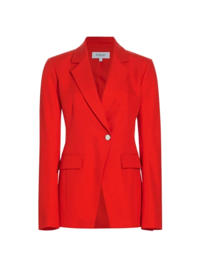 Derek Lam 10 Crosby Noah Single Breasted Jacket In Vermillion