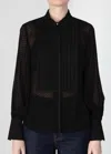Derek Lam 10 Crosby Oriel Clip Dot Jacquard Button-up Shirt In Black