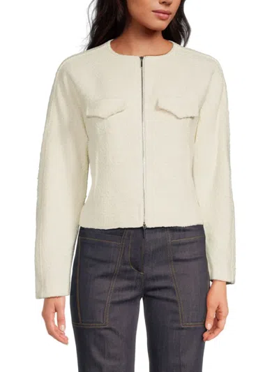 DEREK LAM 10 CROSBY WOMEN'S PREWETT TEXTURED ZIP JACKET