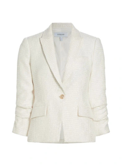 Derek Lam 10 Crosby Women's Ralph Cotton-blend Tweed Blazer In Blanc De Blanc