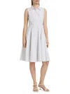 Derek Lam 10 Crosby Women's Reena Sleeveless Midi-shirtdress In White