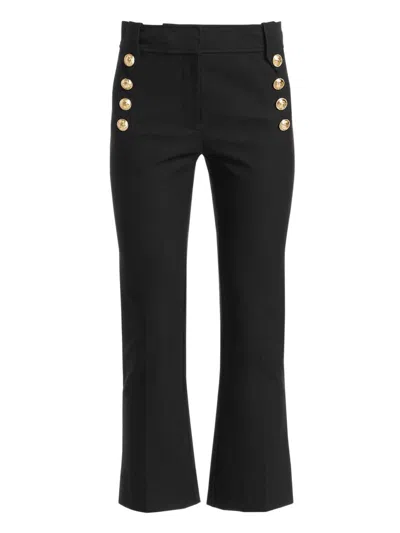 Derek Lam 10 Crosby Robertson High Waist Flare Sailor Pants In Black
