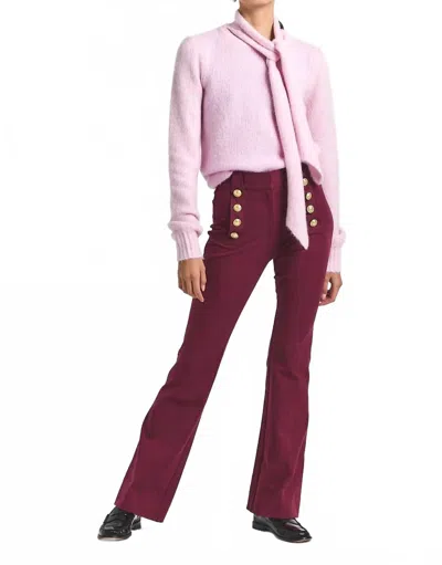Derek Lam 10 Crosby Robertson High Waist Flare Sailor Pants In Animal Print