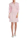 Derek Lam 10 Crosby Women's Skylar Zipper Shirt Dress In Pale Pink