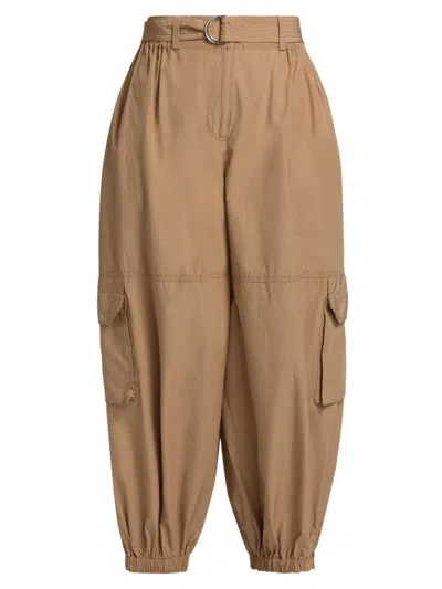 Derek Lam 10 Crosby Tamsin Poplin Balloon Pants In Brown