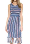 Derek Lam 10 Crosby Women's Tassel Dress In Multi In Blue