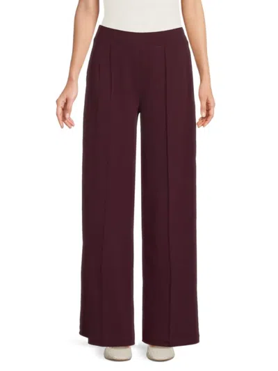 Derek Lam 10 Crosby Women's Tempest Solid Wide-leg Pants In Burgundy