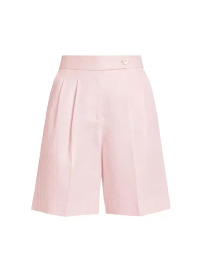 Derek Lam 10 Crosby Women's Terri Linen-blend Pleated Shorts In Primrose Pink