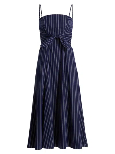 Zandra Tie Waist Sleeveless Midi Dress In Blue from Derek Lam 10 Crosby