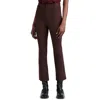 Derek Lam 10 Crosby Cropped Flare Trouser Pants In Chocolate In Gold
