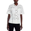 Derek Lam 10 Crosby Cilou Eyelet Utility Shirt In White