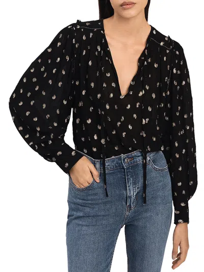 Derek Lam 10 Crosby Ellie Top In Black/white