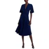 Derek Lam 10 Crosby Lorraine Twist Front Midi Dress In Blue