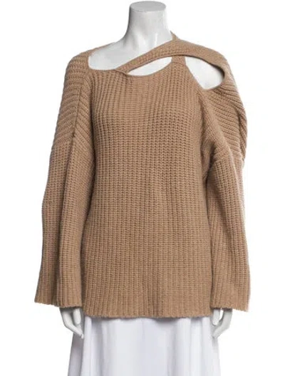 Pre-owned Derek Lam 10 Crosby Wool Bateau Neckline Sweater In Neutral