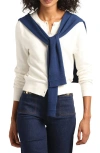 Derek Lam 10 Crosby Wool Blend Shrug In Blue