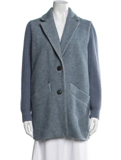 Pre-owned Derek Lam 10 Crosby Wool Coat In Blue