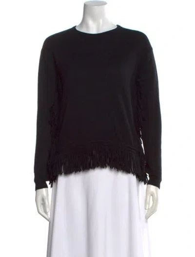 Pre-owned Derek Lam 10 Crosby Wool Crew Neck Sweater In Black