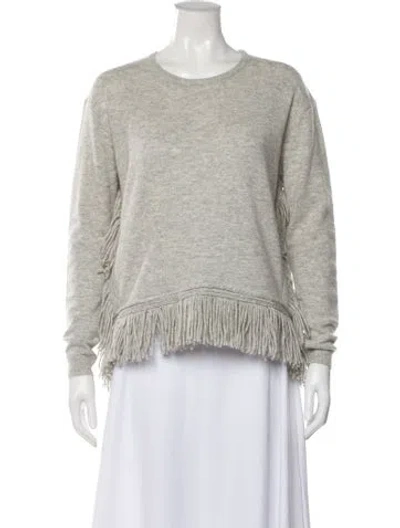 Pre-owned Derek Lam 10 Crosby Wool Crew Neck Sweater In Gray