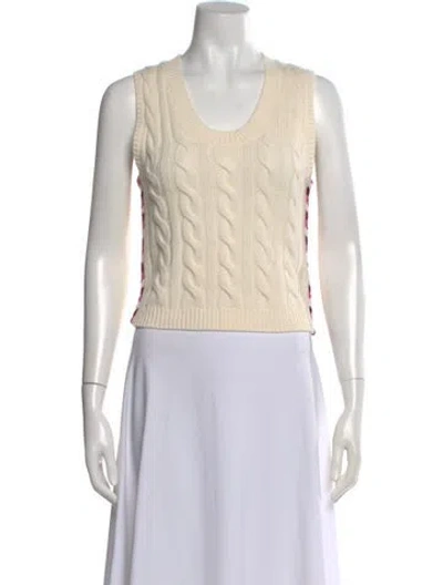 Pre-owned Derek Lam 10 Crosby Wool Crew Neck Sweater In Neutral