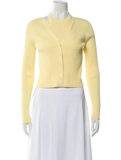 Pre-owned Derek Lam 10 Crosby Wool Crew Neck Sweater In Yellow