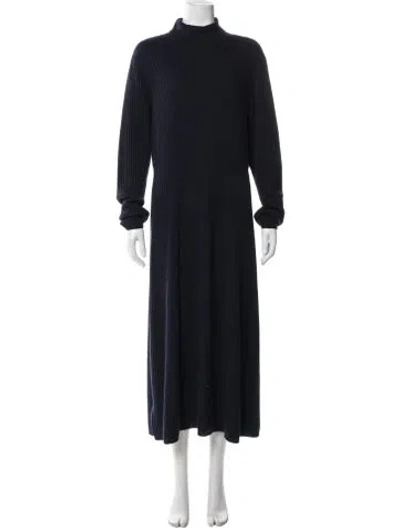 Pre-owned Derek Lam 10 Crosby Wool Long Dress In Blue