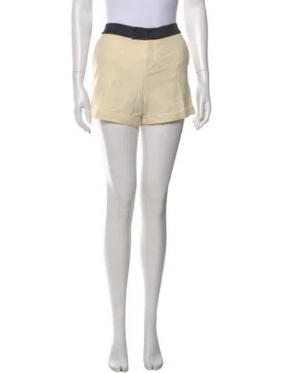 Pre-owned Derek Lam 10 Crosby Wool Mini Shorts In White