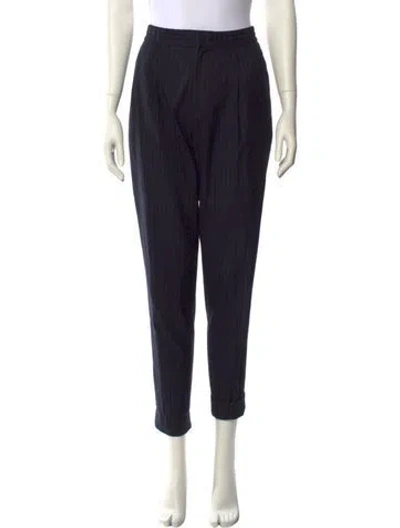 Pre-owned Derek Lam 10 Crosby Wool Straight Leg Pants In Black