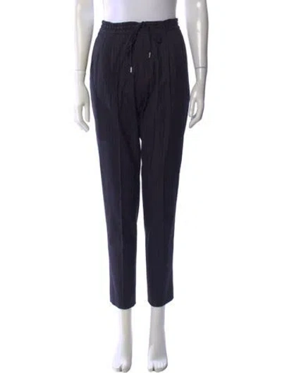 Pre-owned Derek Lam 10 Crosby Wool Straight Leg Pants In Black
