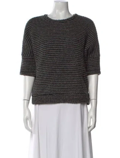 Pre-owned Derek Lam 10 Crosby Wool Striped Sweater In Gray