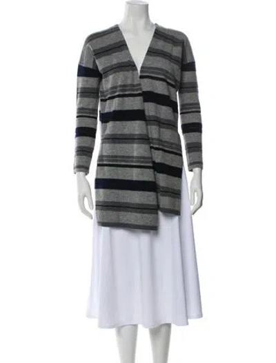 Pre-owned Derek Lam 10 Crosby Wool Striped Sweater In Gray