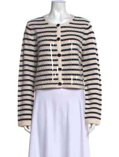 Pre-owned Derek Lam 10 Crosby Wool Striped Sweater W/ Tags In Neutrals