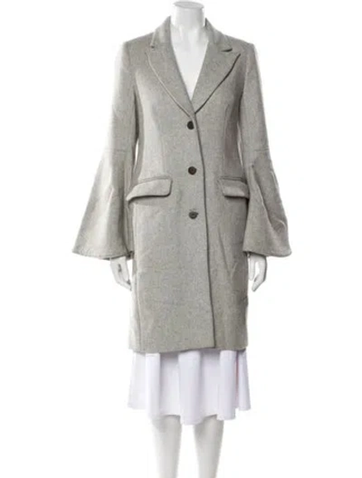 Pre-owned Derek Lam 10 Crosby Wool Trench Coat In Gray