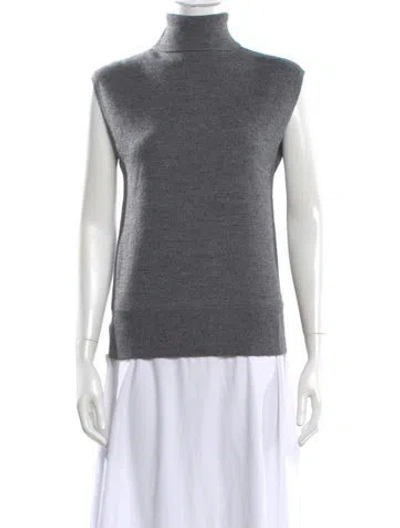 Pre-owned Derek Lam 10 Crosby Wool Turtleneck Sweater In Gray