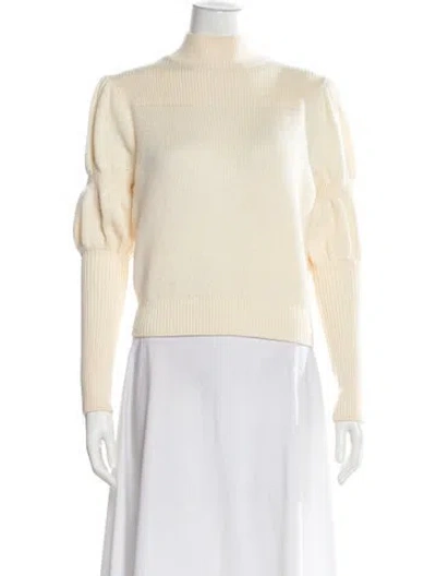 Pre-owned Derek Lam 10 Crosby Wool Turtleneck Sweater In Neutral