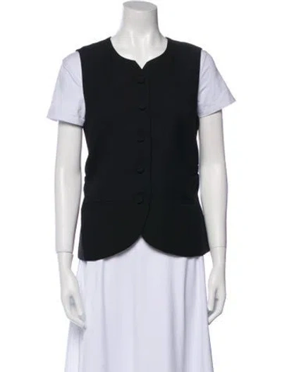 Pre-owned Derek Lam 10 Crosby Wool Vest In Black