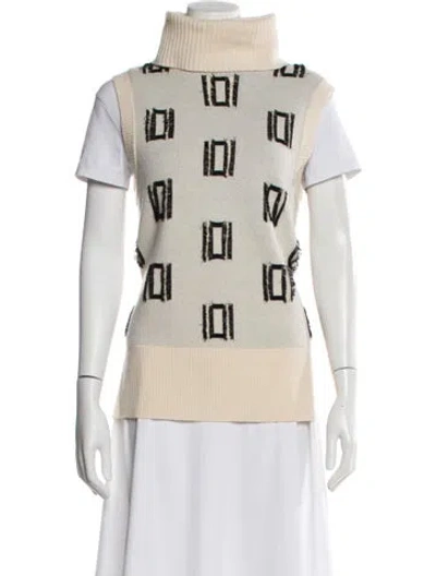 Pre-owned Derek Lam 10 Crosby Wool Vest In Neutral