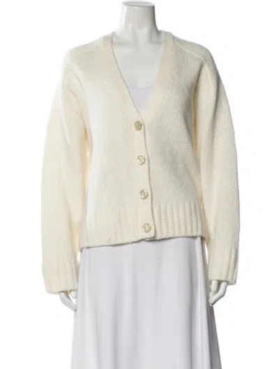 Pre-owned Derek Lam 10 Crosby Wool V-neck Sweater In Neutral