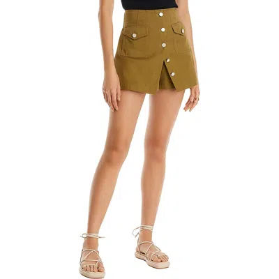 Derek Lam 10 Crosby Yolie Womens Side Zip Mini Skort In Green