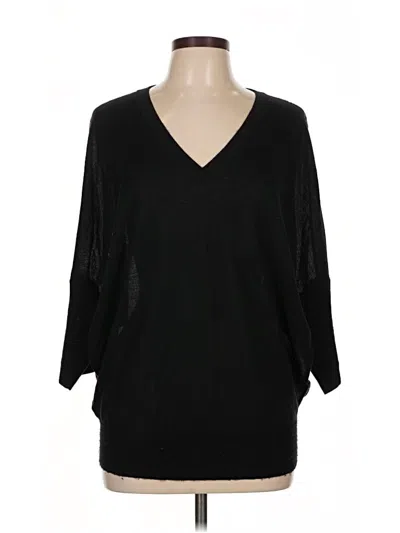 Pre-owned Derek Lam 3/4 Sleeve Top Black V Neck Tops