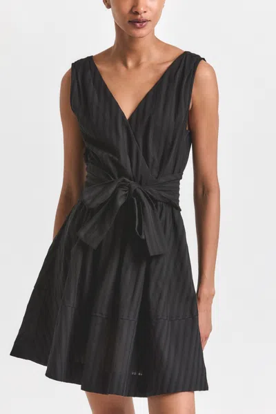 Derek Lam Abby Crochet Stripe Shirting Mini Dress