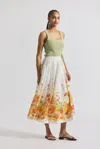 Derek Lam Alexia Organza Pleated Maxi Skirt