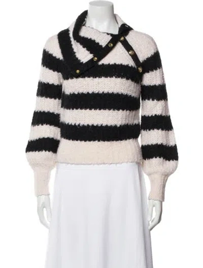 Pre-owned Derek Lam Alpaca Striped Sweater In Neutral