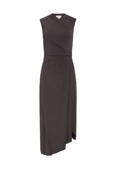 Derek Lam Amy Drapey Modal Jersey Faux Wrap Dress