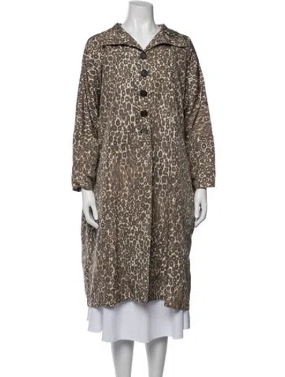 Pre-owned Derek Lam Animal Print Coat In Neutrals