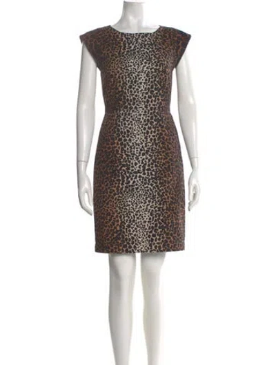 Pre-owned Derek Lam Animal Print Mini Dress In Neutral